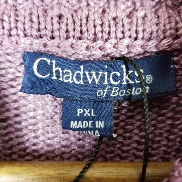 Chadwicks Mock Neck Knit Purple Tank Top PXL - Picture 5 of 6